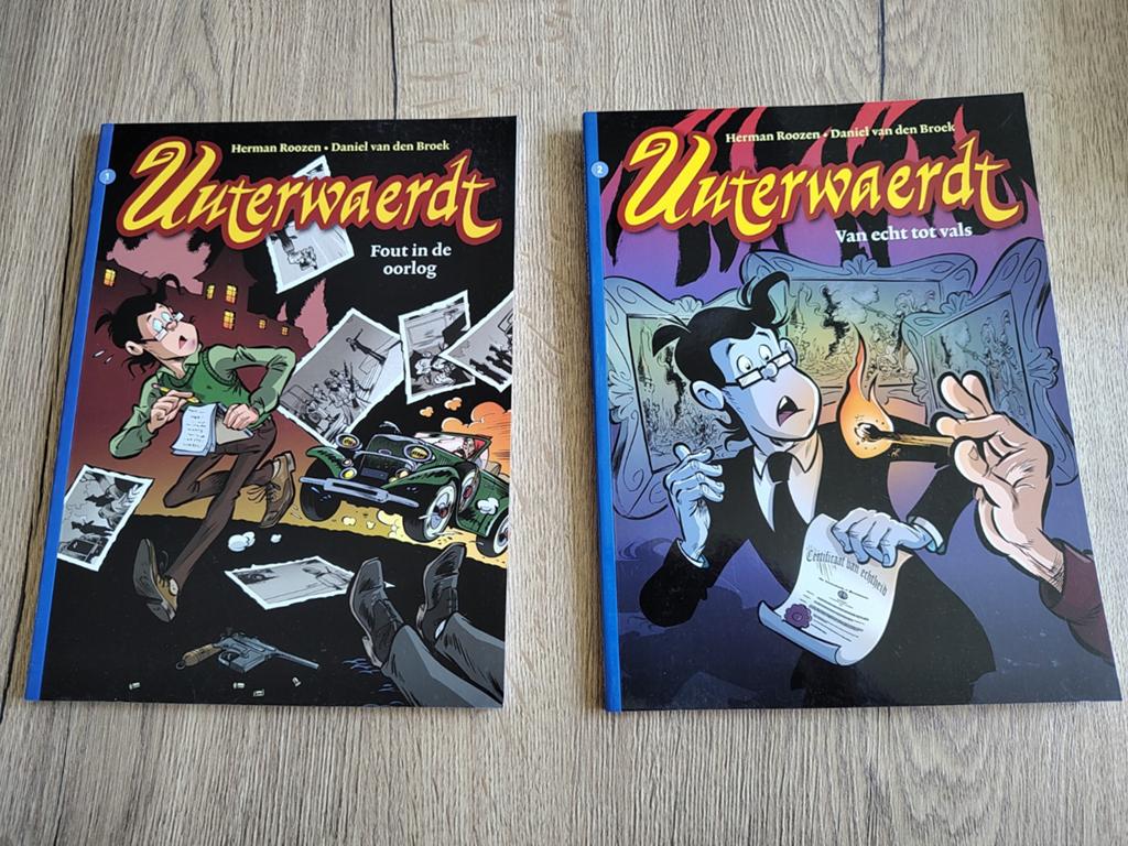 Uuterwaerdt - Fout in de oorlog & Van echt tot vals, Meerdere stripboeken, Ophalen of Verzenden, Zo goed als nieuw, Herman Roozen, Daniel van den Broek