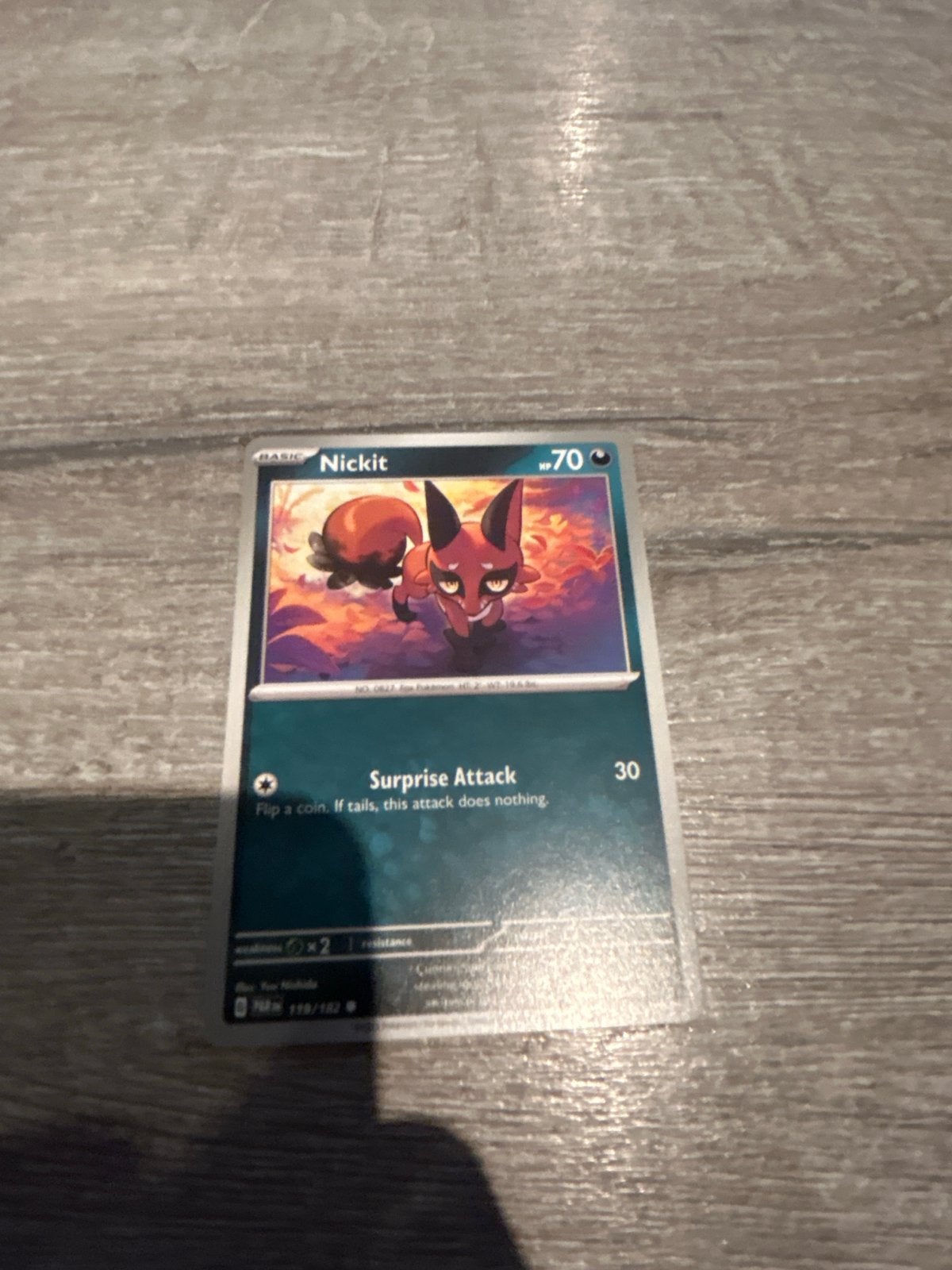 Pokémon Kaart Nickit 119/182, Ophalen of Verzenden, Gebruikt, Losse kaart