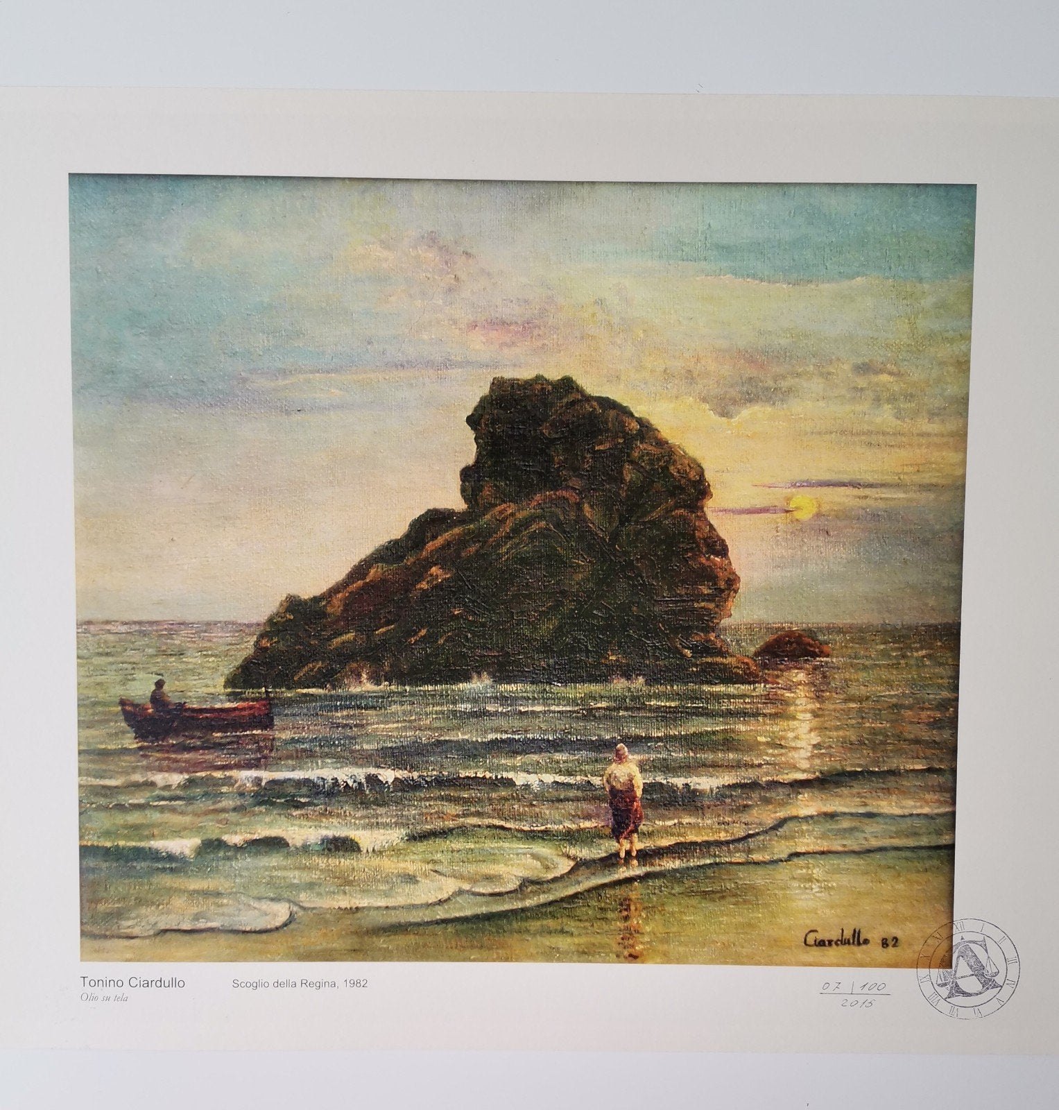 Tonino Ciardullo - Scoglio della Regina, 1982 (Litho), Antiek en Kunst, Verzenden