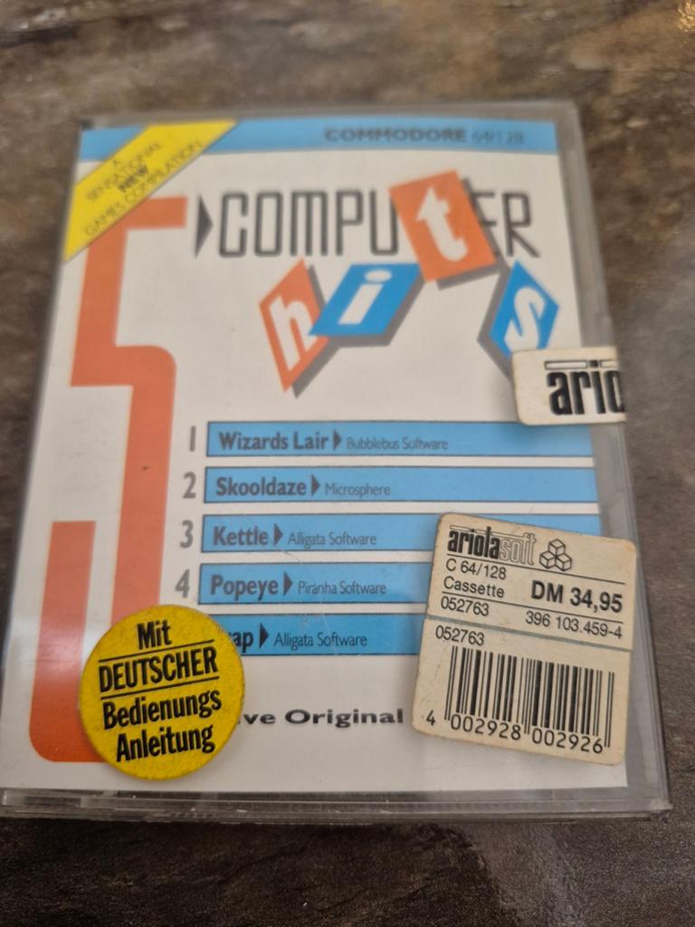 commodore 64 c64 kassette games 5 computer hits, 1 speler, Ophalen of Verzenden, Zo goed als nieuw, Vanaf 3 jaar