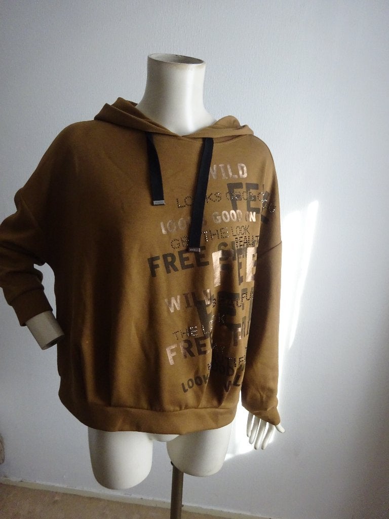 Monari top-shirt mt 42, Bruin, Maat 42/44 (L), Zo goed als nieuw, Lange mouw