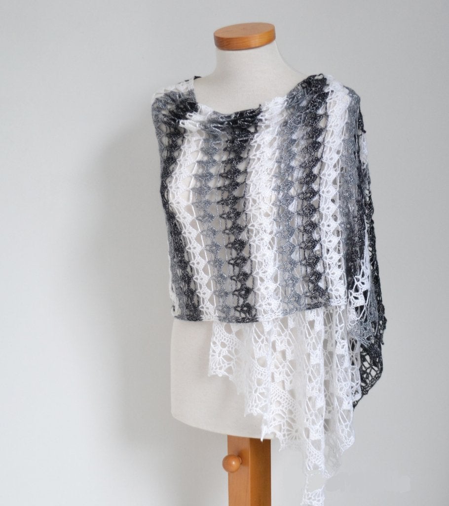 Gehaakte rechthoekige omslagdoek, Verzenden, Nieuw, Maat 46/48 (XL) of groter, Sjaal