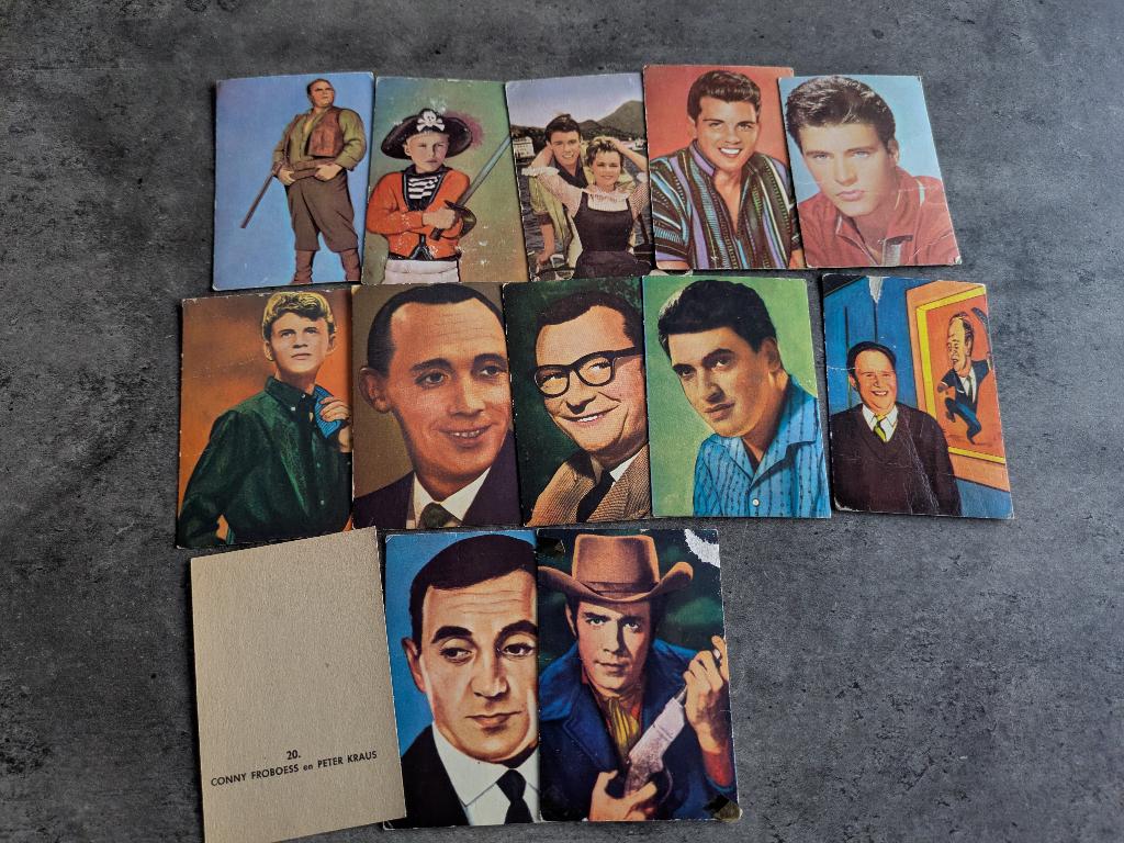 MAPLE LEAF MONTY FILMSTERREN 50S/60S 13X PLAATJES PRENTEN, Verzenden, Meerdere plaatjes