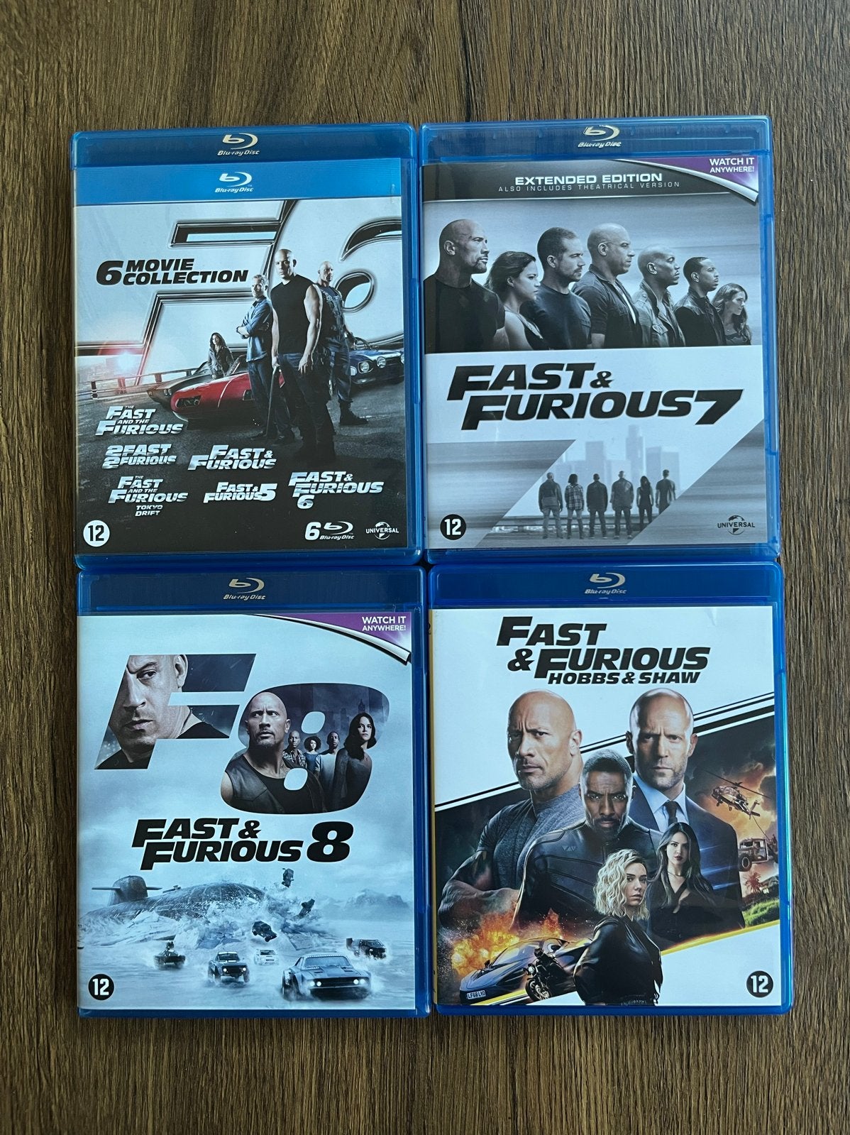 Fast & Furious Blu-ray collectie (deel 1 t/m 8 & Hobbs&Shaw, Cd's en Dvd's, Engels, Nederlands, Actie, Ophalen of Verzenden