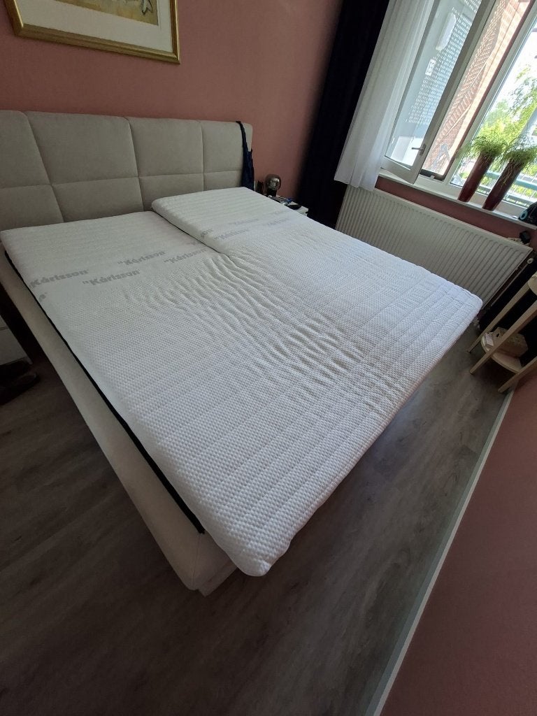 Splittopper Karlsson, incl. beddengoed, Huis en Inrichting, Slaapkamer | Matrassen en Bedbodems, Ophalen, Tweepersoons, Zo goed als nieuw