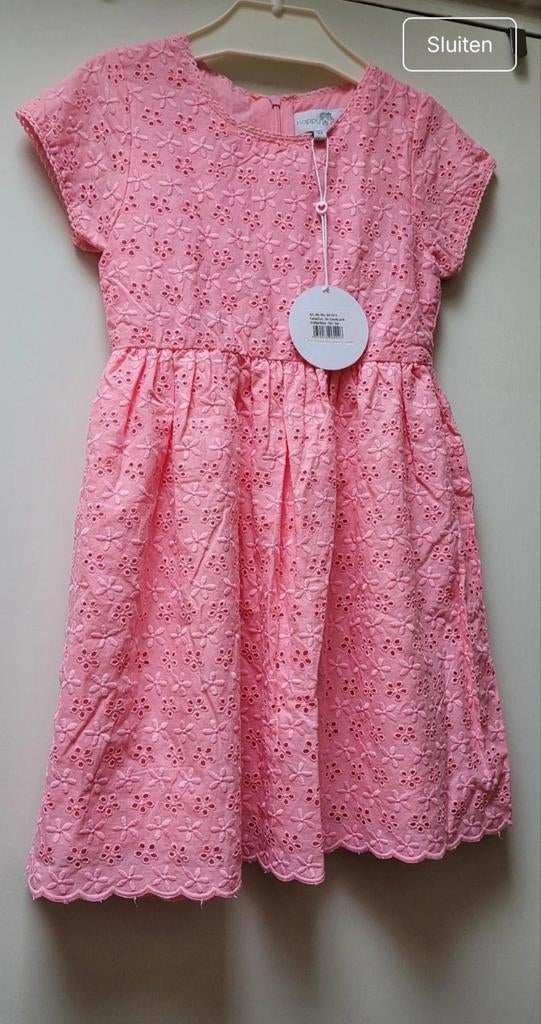 Roze zomerjurk met borduursels voor meisjes, Ophalen of Verzenden, Nieuw, Happy Girls, Meisje