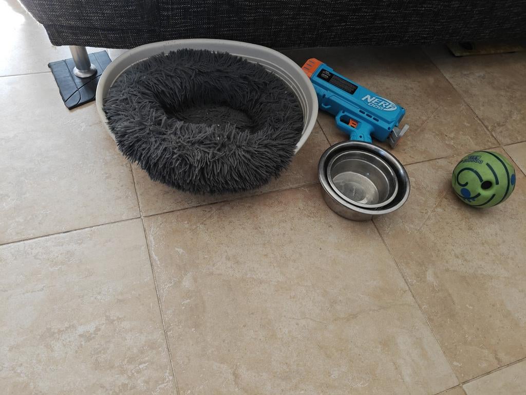 Honden mand,bal en ballen schieter en bakken, Dieren en Toebehoren, Honden-accessoires, Ophalen, Gebruikt