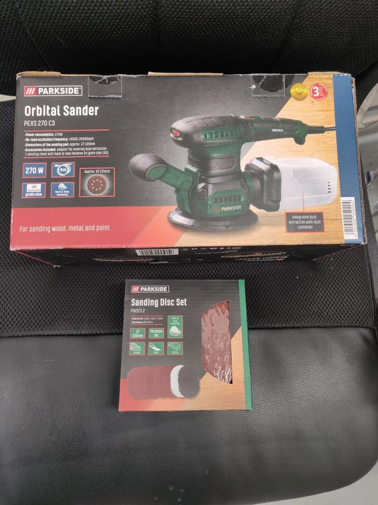 Parkside Excentrische Schuurmachine PEXS 270 C3, Ophalen, Nieuw
