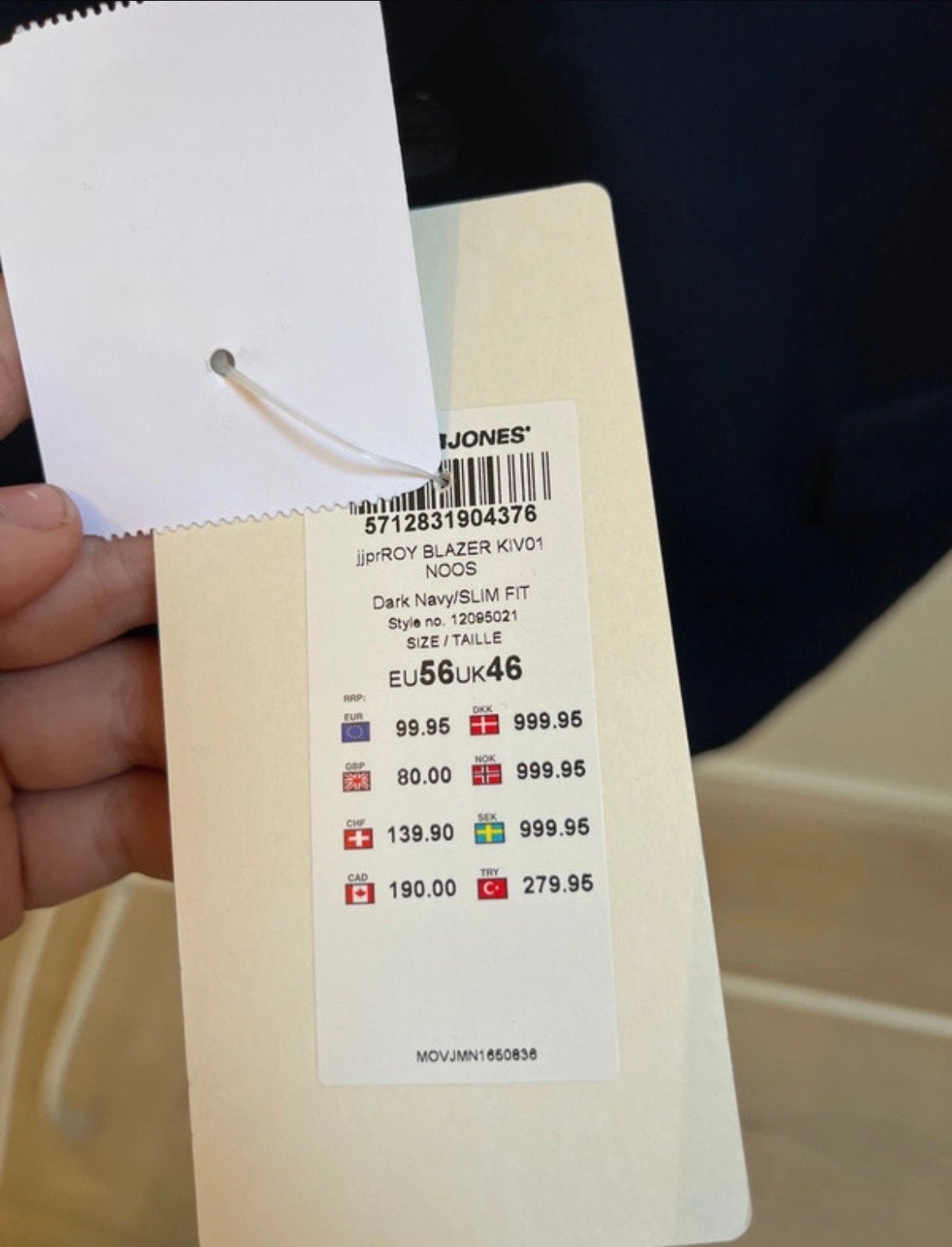Jack & Jones Premium Blazer - Donkerblauw Slim Fit, Ophalen of Verzenden, Nieuw, Maat 56/58 (XL), Blauw