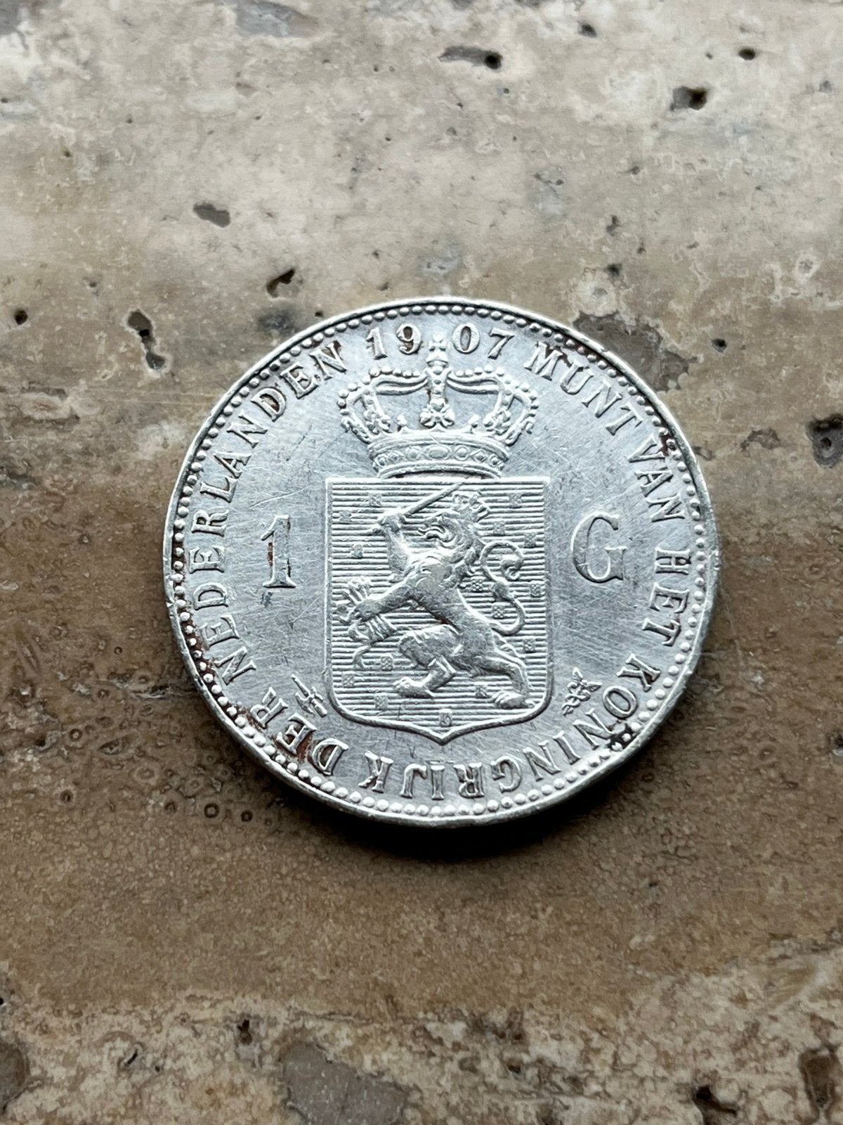 1 gulden 1907 Wilhelmina , mooie kwaliteit , zilver, 1 gulden, Zilver, Ophalen of Verzenden, Koningin Wilhelmina