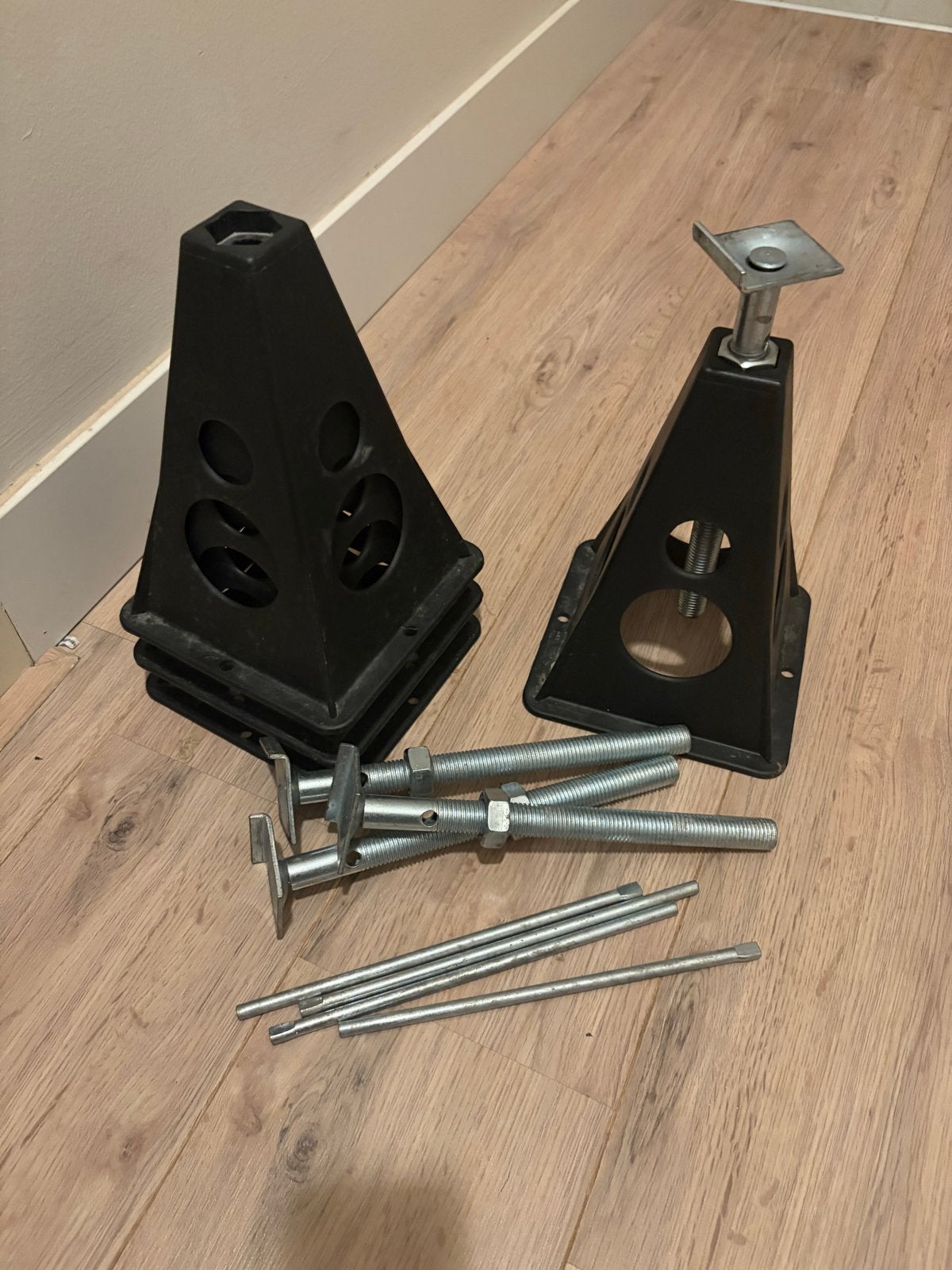 kunststof steunen set voor caravan/camper, Ophalen of Verzenden, Gebruikt