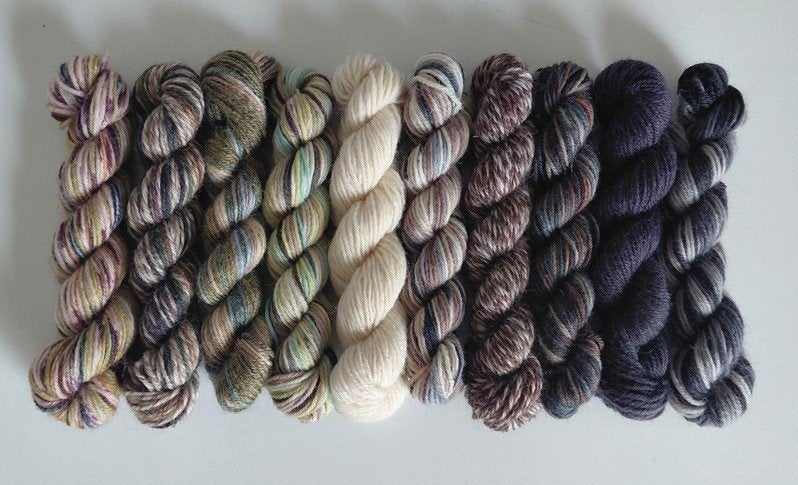 Restjes sokkenwol - 10 x 10 gram - Pakket D, Ophalen of Verzenden, Nieuw, Breien of Haken, Wol of Garen