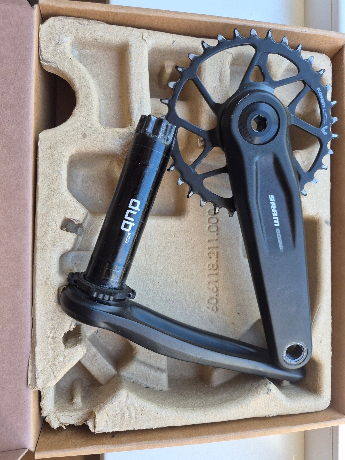 SRAM DUB Crankstel met Kettingblad - Zo goed als nieuw, Crankstel of Pedalen, Elektrische fiets, Ophalen of Verzenden, Zo goed als nieuw