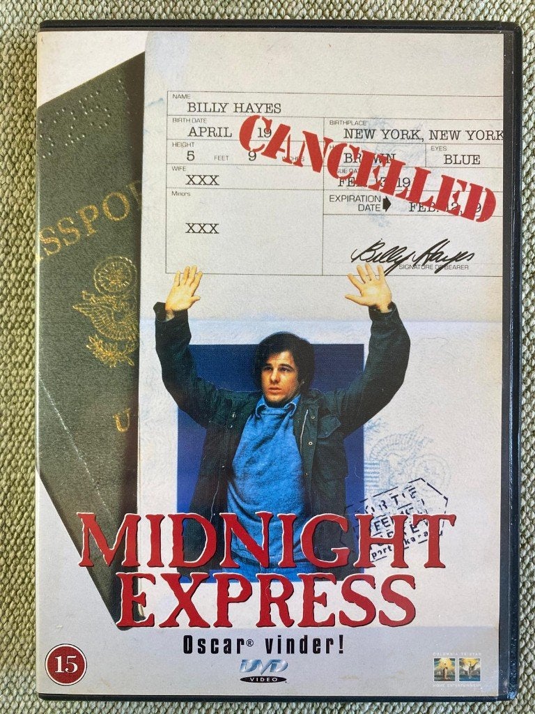 Midnight Express DVD – Alan Parker – Regio 2 PAL, Vanaf 16 jaar, Overige genres, Engels, Ophalen of Verzenden