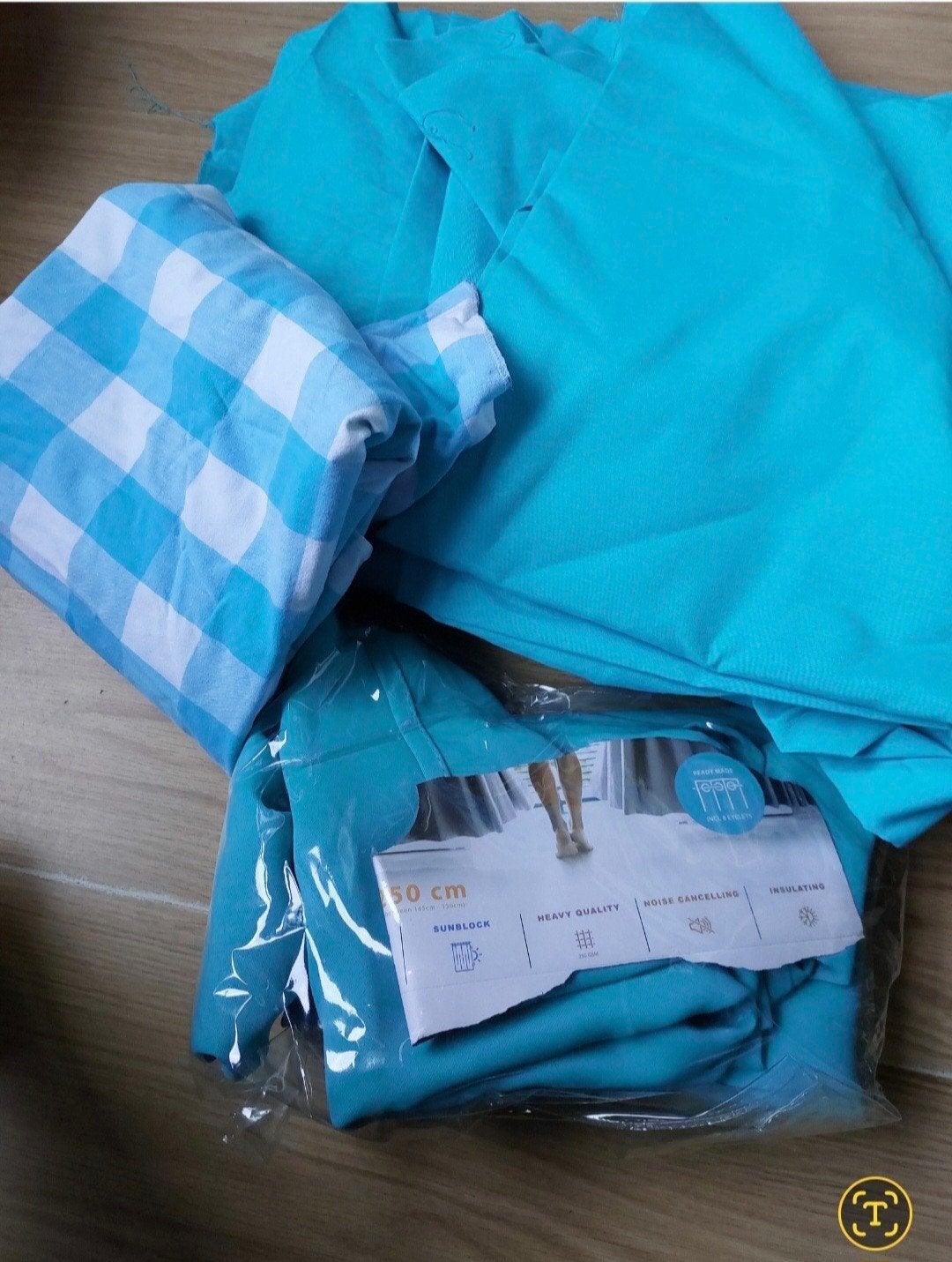 Ledikantovertrek en gordijnstof, Huis en Inrichting, Stoffering | Gordijnen en Lamellen, Minder dan 50 cm, Blauw, Nieuw, Ophalen of Verzenden