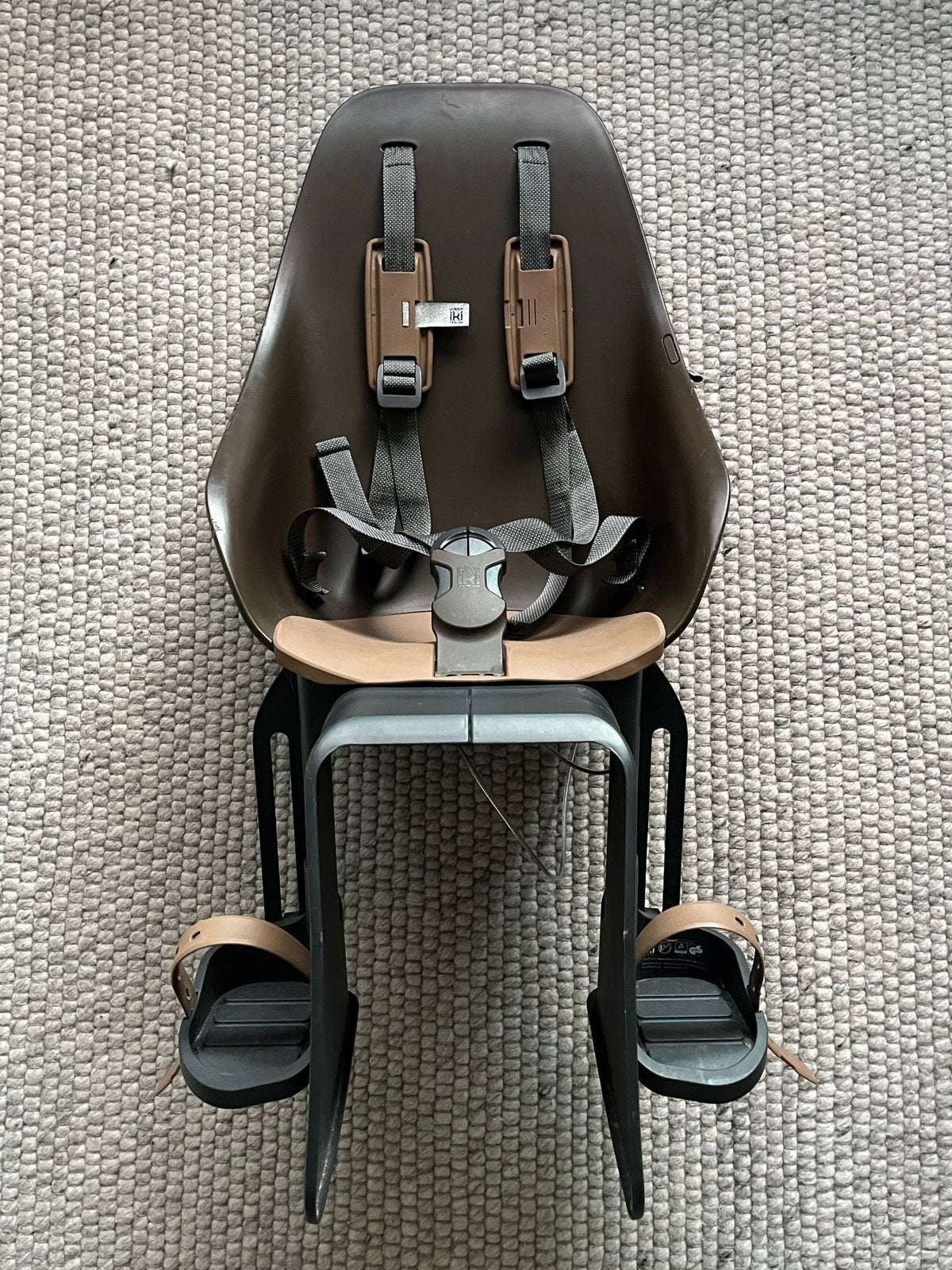 Urban Iki Achterzitje - Bruin, Fietsen en Brommers, Fietsaccessoires | Fietsstoeltjes, Ophalen, Achterzitje, Voetsteuntjes, 9 t/m 18 kg