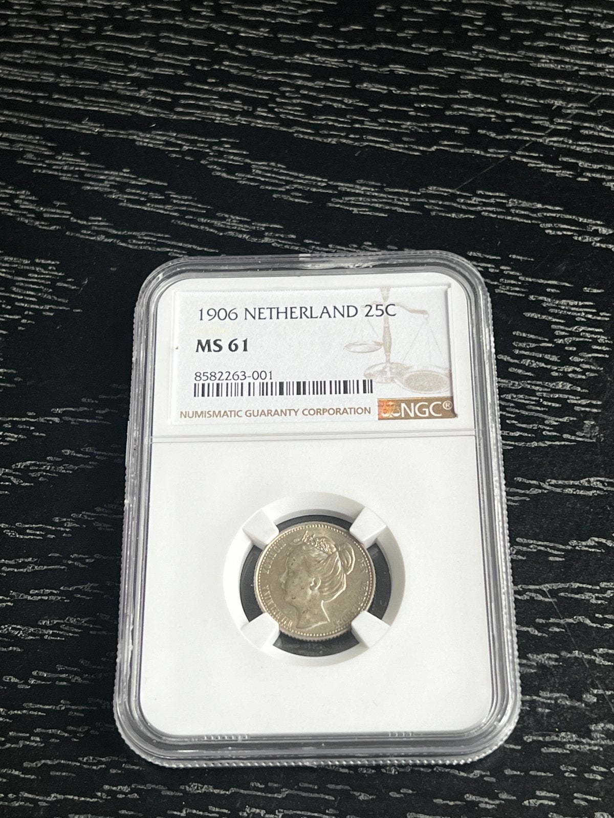 Zilveren 25 Cent 1906 Wilhelmina, Ophalen of Verzenden, Koningin Wilhelmina, 25 cent