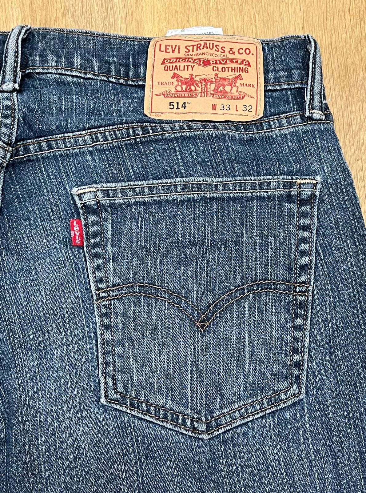 Levi’s 514 slim straight spijkerbroek blauw - Maat W33 L32, Ophalen of Verzenden, Zo goed als nieuw, Blauw, W36 - W38 (confectie 52/54)
