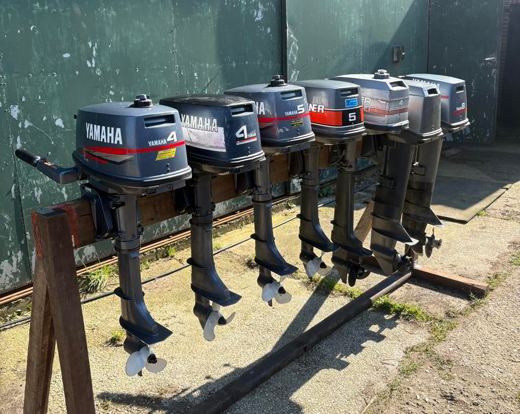 Buitenboordmotoren - 2 en 4 takt - kort en Langstaart, Ophalen, Gebruikt, Benzine, 5 tot 10 pk