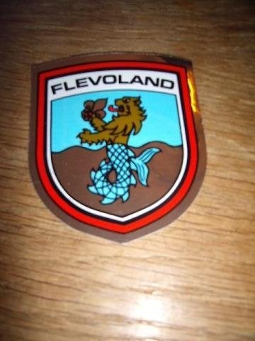 Provinciewapen sticker Flevoland 7 x 8 cm, Ophalen of Verzenden, Zo goed als nieuw, Bedrijf of Vereniging