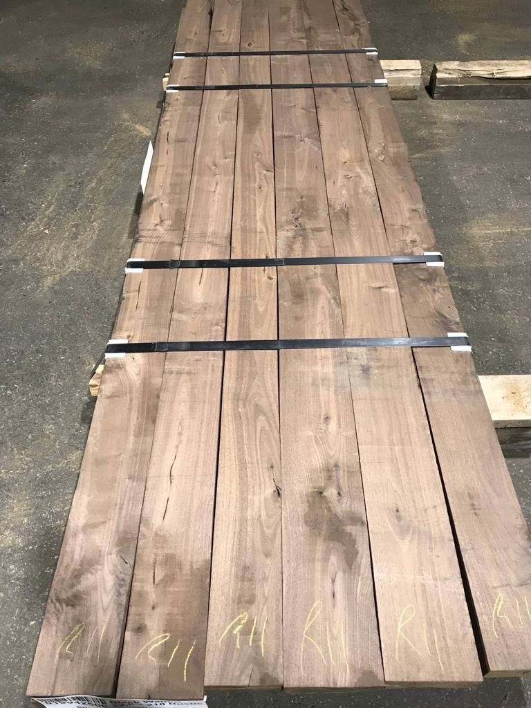 Amerikaans Noten Black walnut- Voorgeschaafd, Licht Rustiek