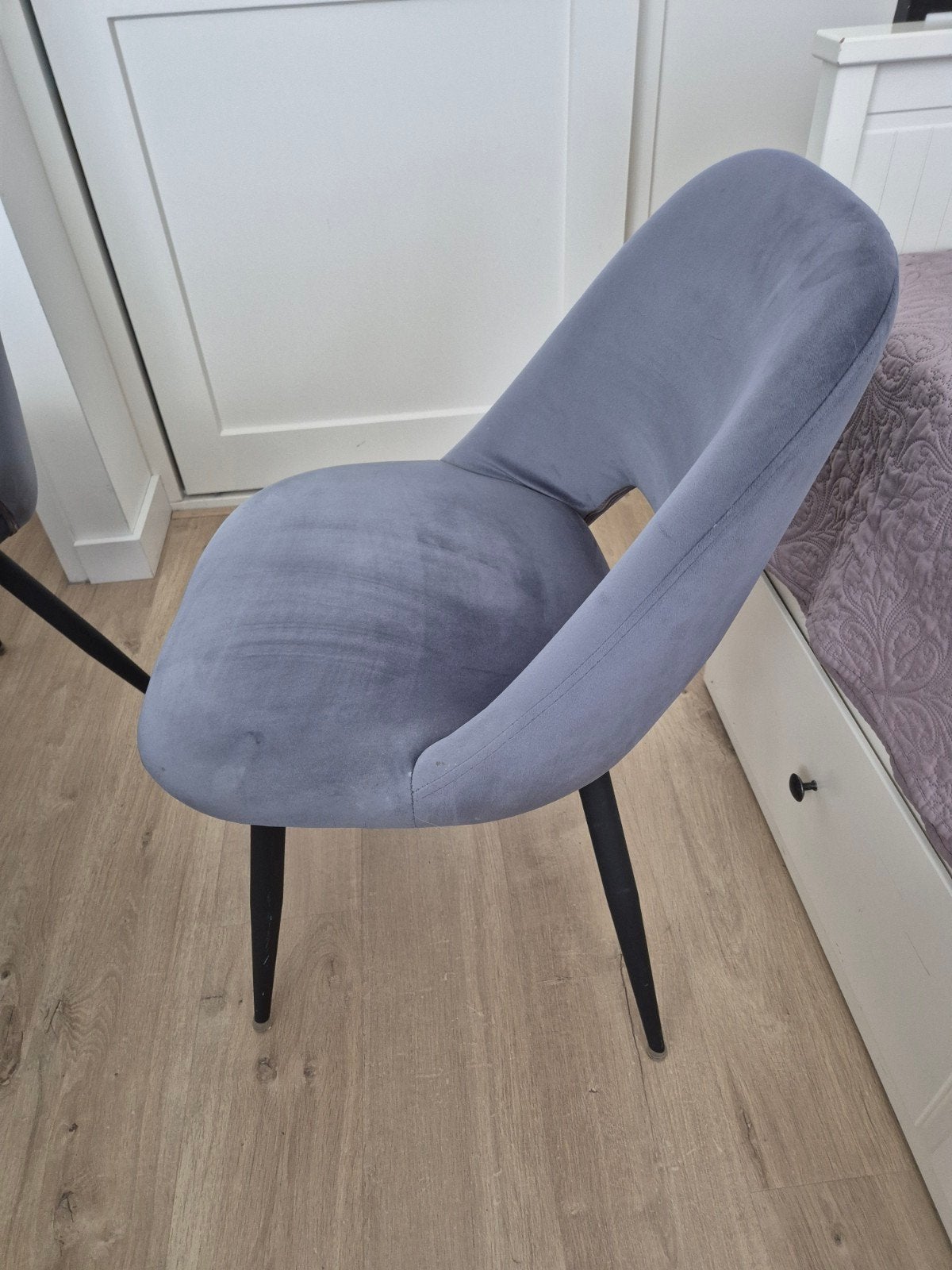 4 eetkamerstoelen, Huis en Inrichting, Ophalen, Gebruikt, Minder dan 75 cm, Stof