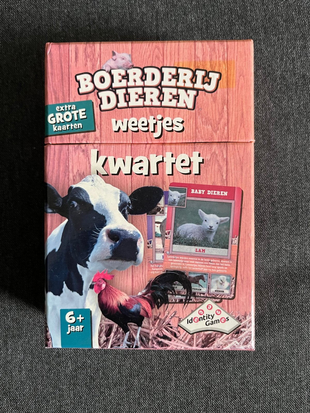 Boerderij Dieren Weetjes Kwartet - Extra Grote Kaarten, Een of twee spelers, Ophalen, Zo goed als nieuw