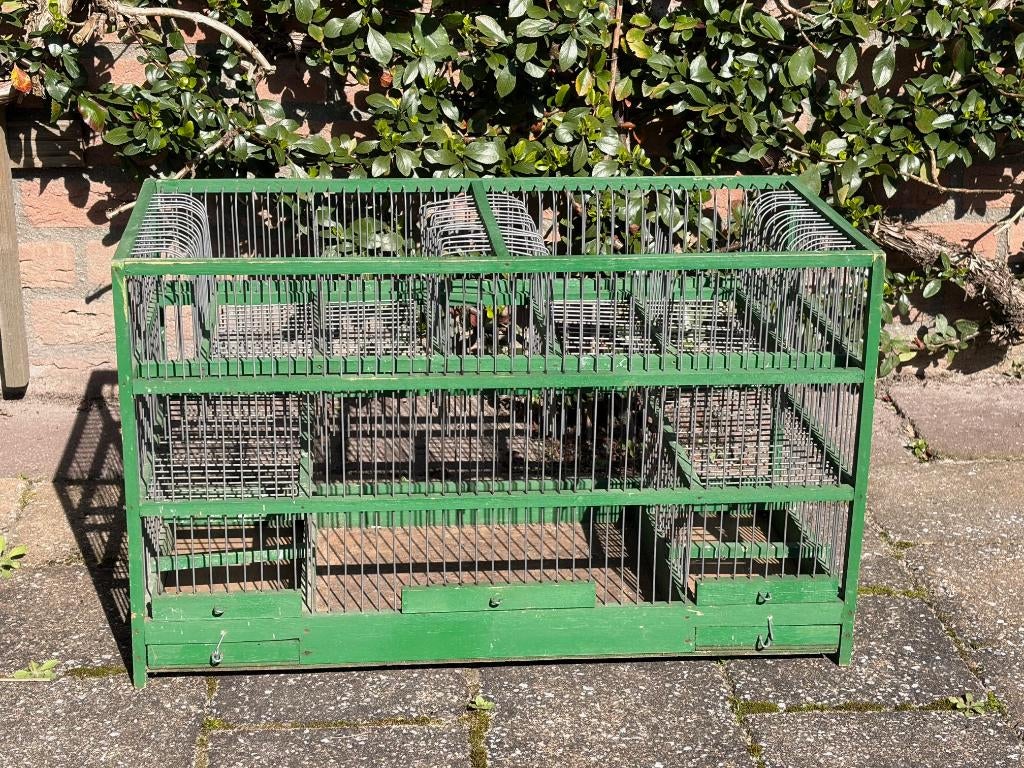 Oude dubbele vangkooi voor vogels. Compleet en werkend., Ophalen, Gebruikt, Overige typen