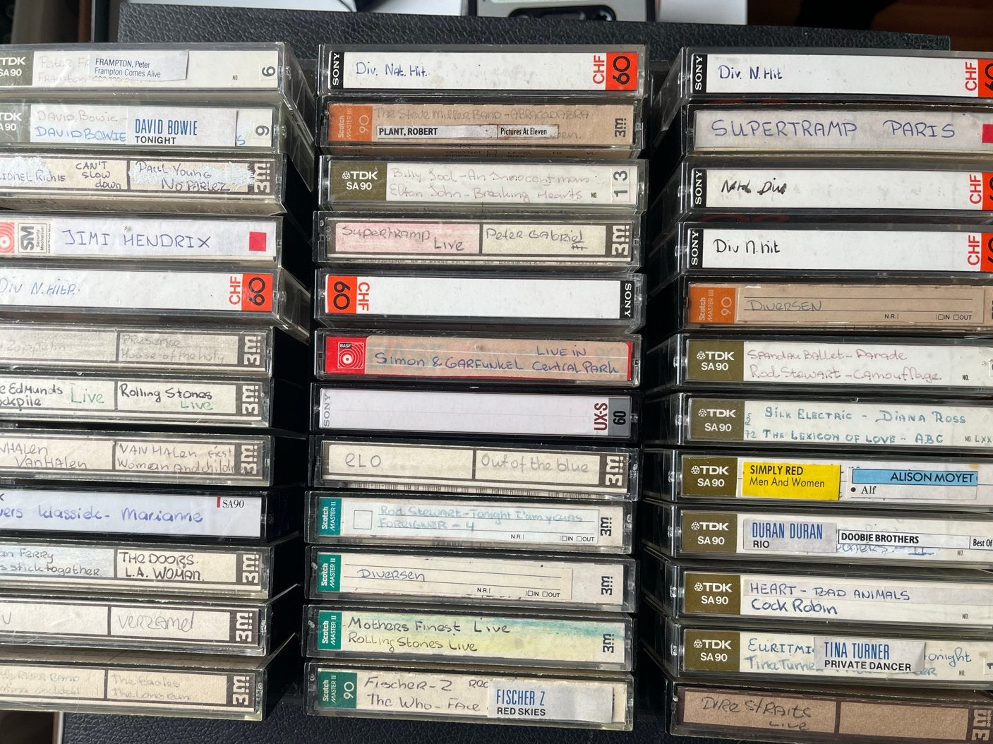 Pop/Rock Cassettebandjes Jaren '70-'90 - Chroom Bandjes, Cd's en Dvd's, Cassettebandjes, Gebruikt, Ophalen of Verzenden, Voorbespeeld