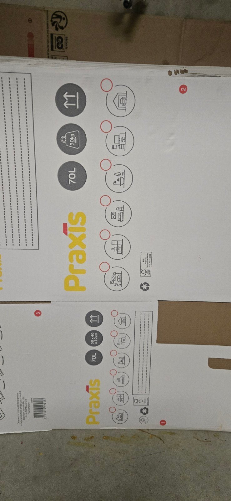 16x Praxis Verhuisdoos 70L, Ophalen, Nieuw
