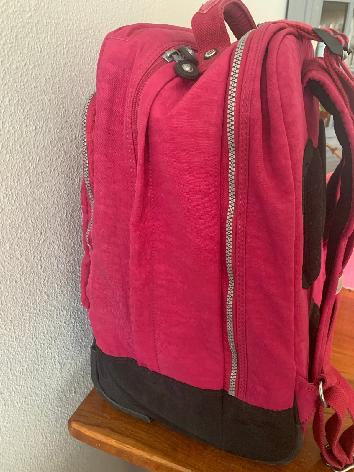 Kipling rugzak op wieltjes - roze, 45 tot 60 cm, Gebruikt, Kipling, 25 tot 40 cm