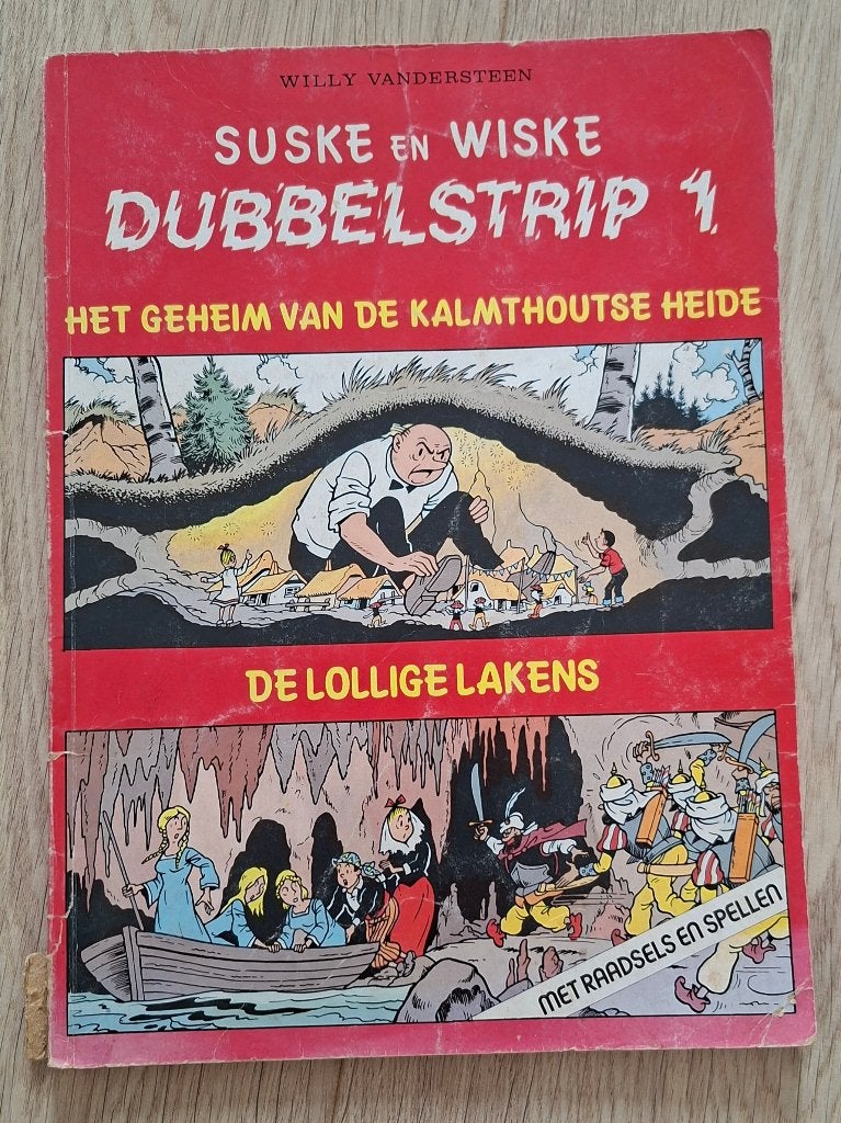 1 - Suske en Wiske - Dubbelstrip, Eén stripboek, Ophalen of Verzenden, Gelezen, Willy Vandersteen