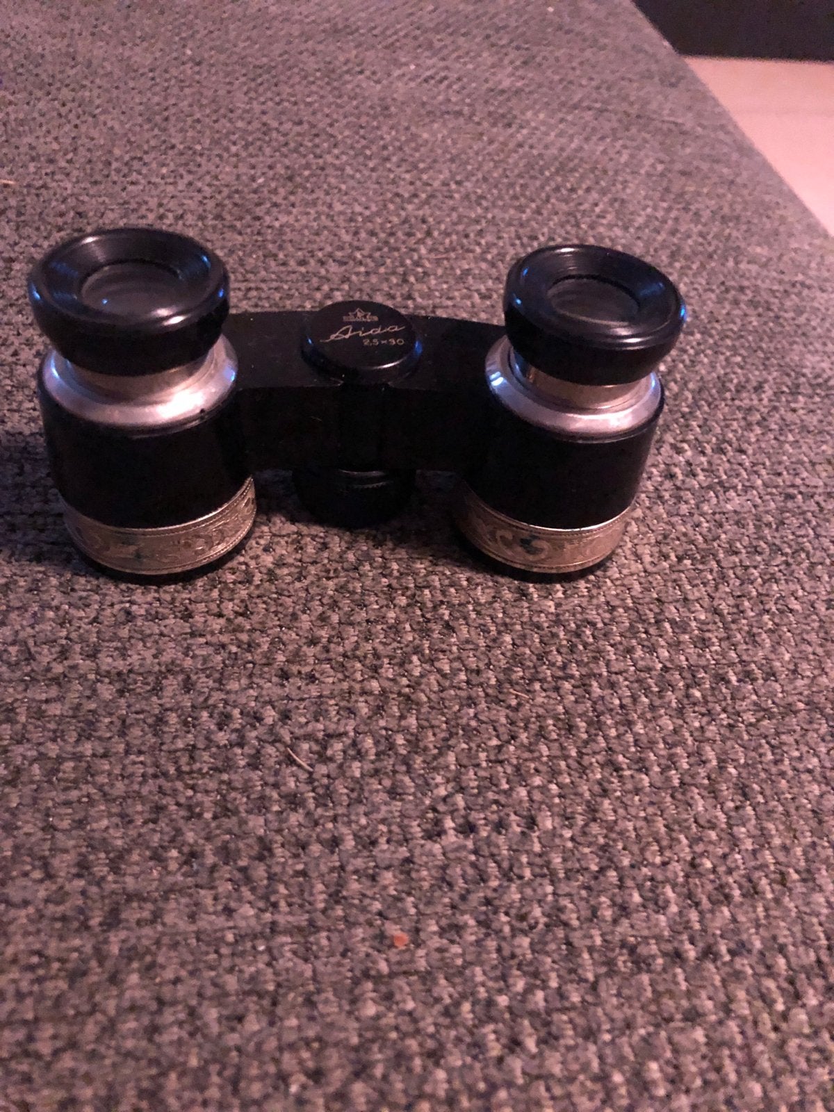 Vintage Aida 2.5x30 Opera Verrekijker - Zwart/Zilver, Ophalen of Verzenden, Gebruikt, Minder dan 8x, Overige typen