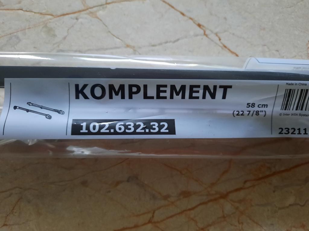 Ikea komplement uittrekrails, Huis en Inrichting, Kasten | Kledingkasten, Ophalen, Nieuw, 50 tot 100 cm, Minder dan 100 cm