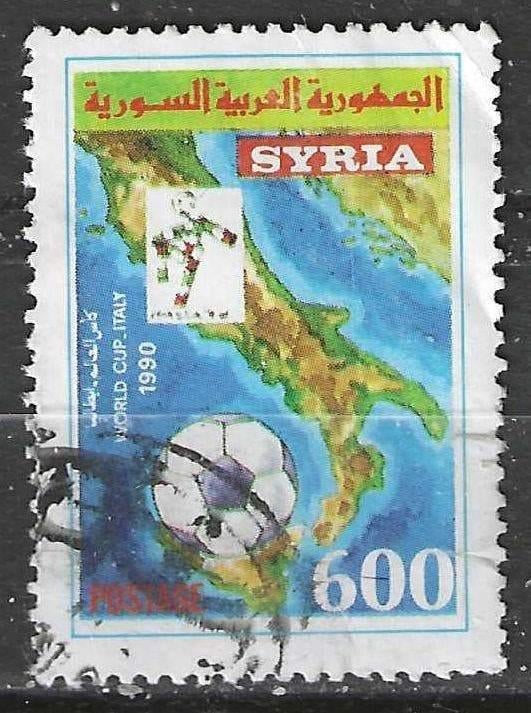 Syrie 1990 - Yvert 895 - Wereldbeker Voetbal in Italie (ST), Verzenden, Gestempeld, Oost-Azië