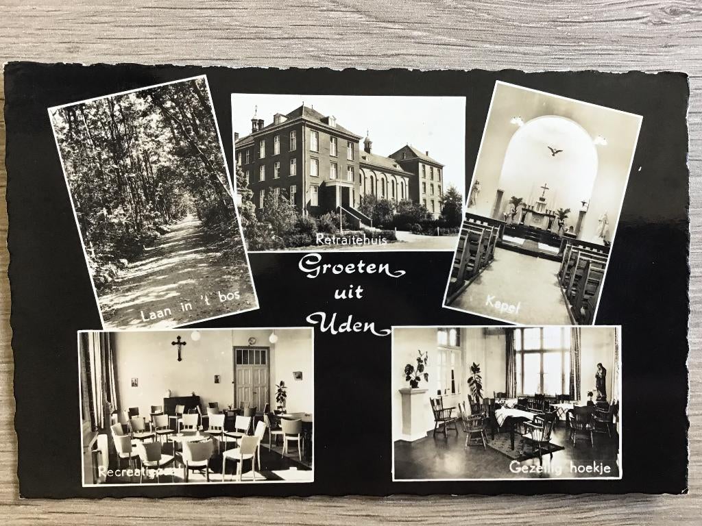 Uden Groeten uit Klooster 1960, Ophalen of Verzenden, 1940 tot 1960, Gelopen, Noord-Brabant