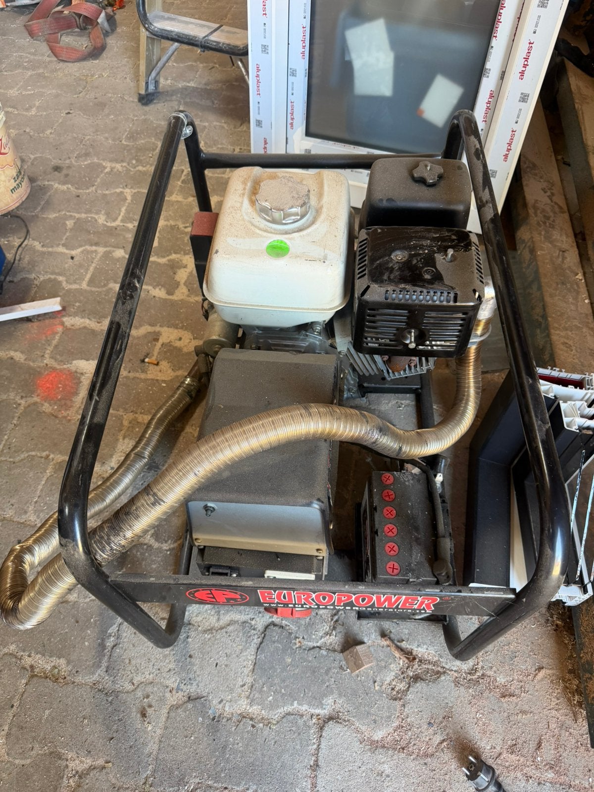 Europower aggregaat honda 390 met krachtstroom, Ophalen of Verzenden, Zo goed als nieuw, Minder dan 5 kVA, Benzine