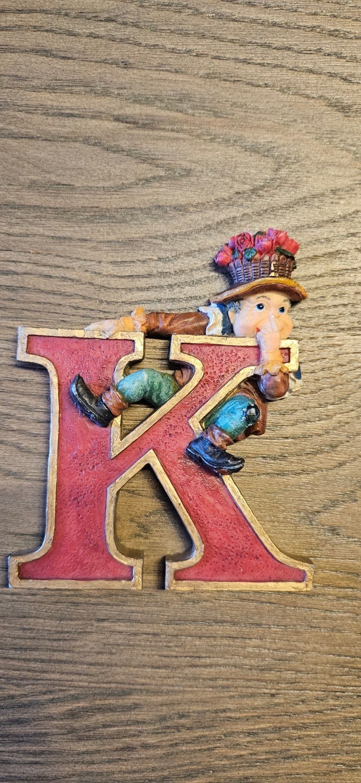 Decoratieve letter K met elfje Efteling, Ophalen of Verzenden, Gebruikt