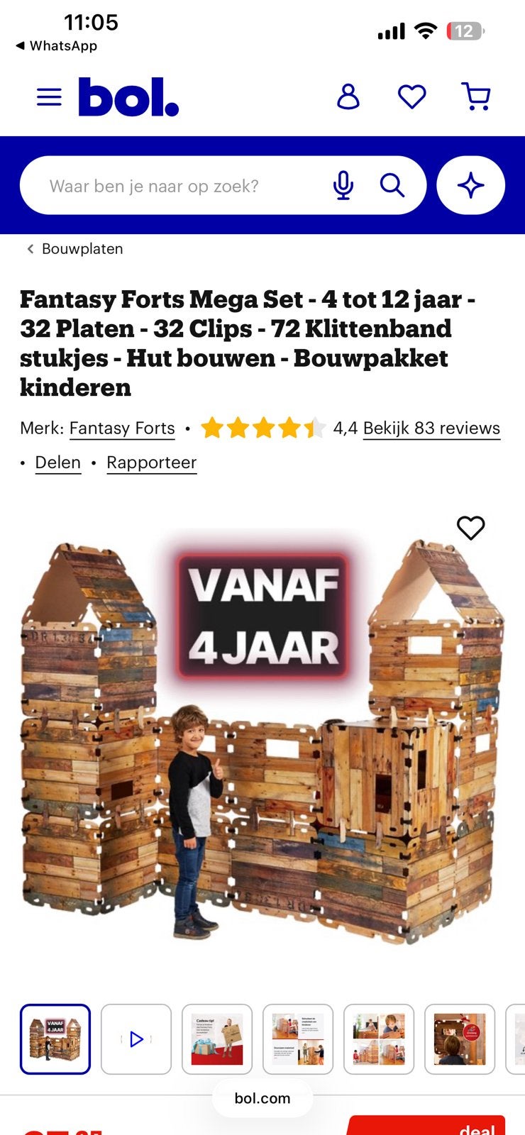 Fort bouwen, Ophalen, Zo goed als nieuw