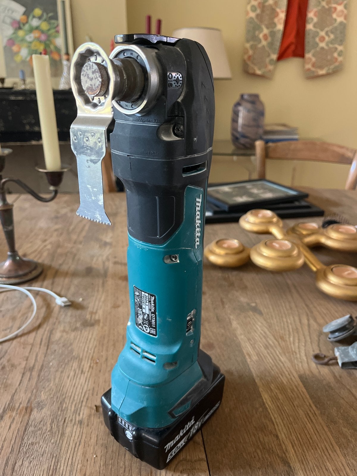 Makita DTM51 Multitool met 18V 5.0Ah accu, Ophalen, Gebruikt