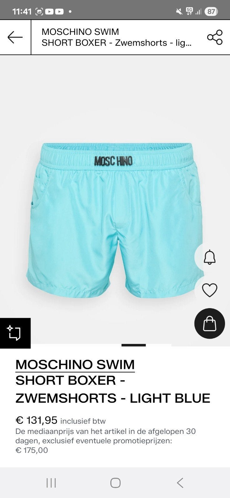 Moschino Swim Short Boxer Zwemshorts - Nieuw in verpakking, Moschino, Ophalen of Verzenden, Zwemshort, Maat 48/50 (M)