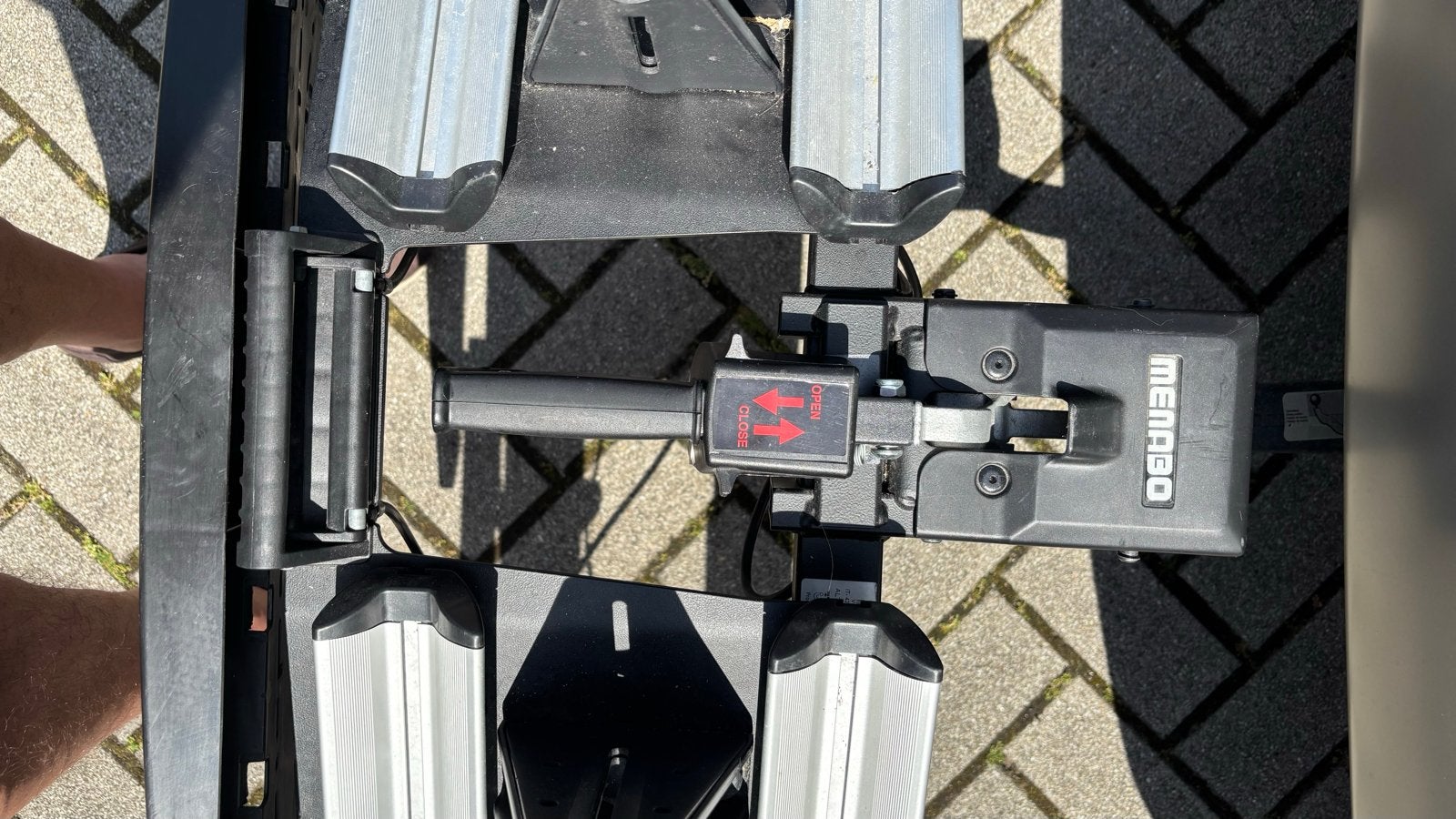 Kantelbare Afsluitbare Fietsendrager voor 2 E-bikes, Auto diversen, Fietsendragers, Gebruikt, Trekhaakdrager, 2 fietsen, Elektrische fiets
