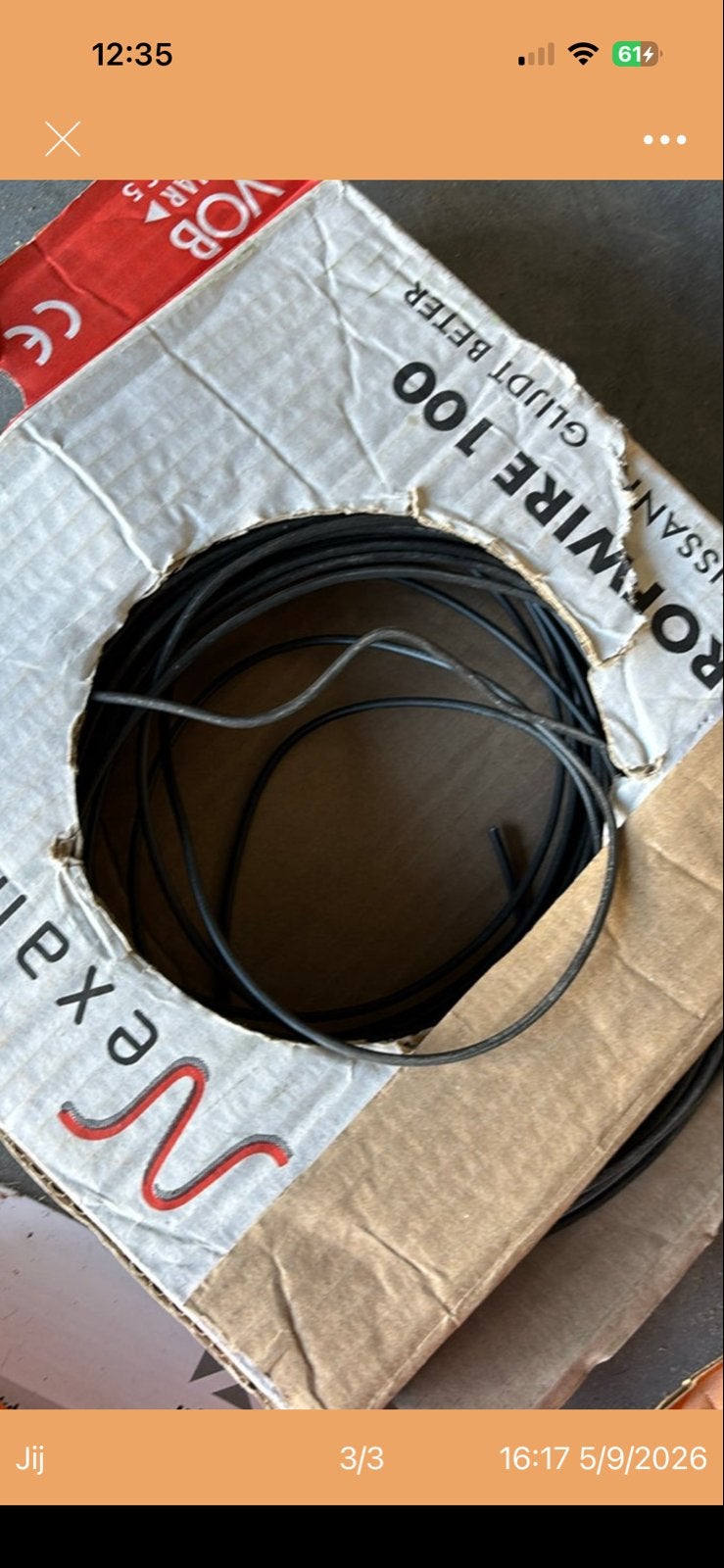 Draad 100 meter - Zwart Installatiedraad, Ophalen of Verzenden, Nieuw, Overige merken, Kabel of Snoer