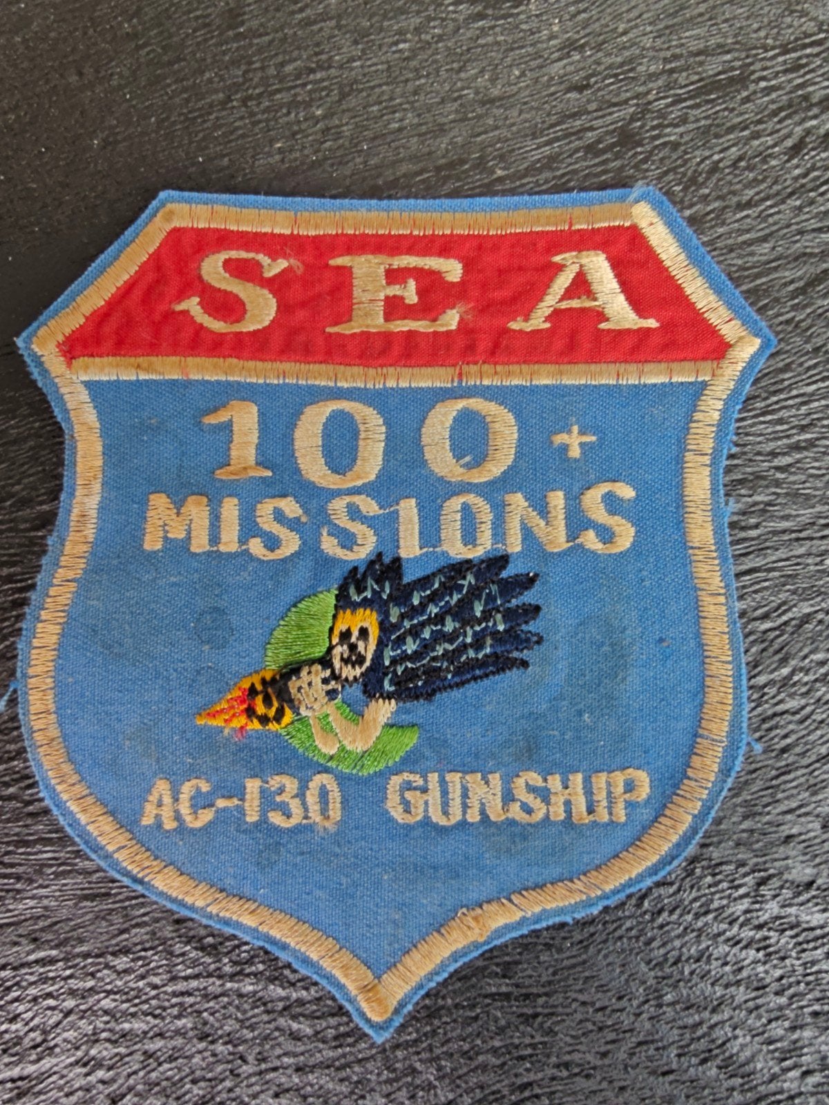 Patch , US Air Force AC-130 GUNSHIP Southeast Asia SEA 100+, Ophalen of Verzenden, Luchtmacht, Amerika, Embleem of Badge
