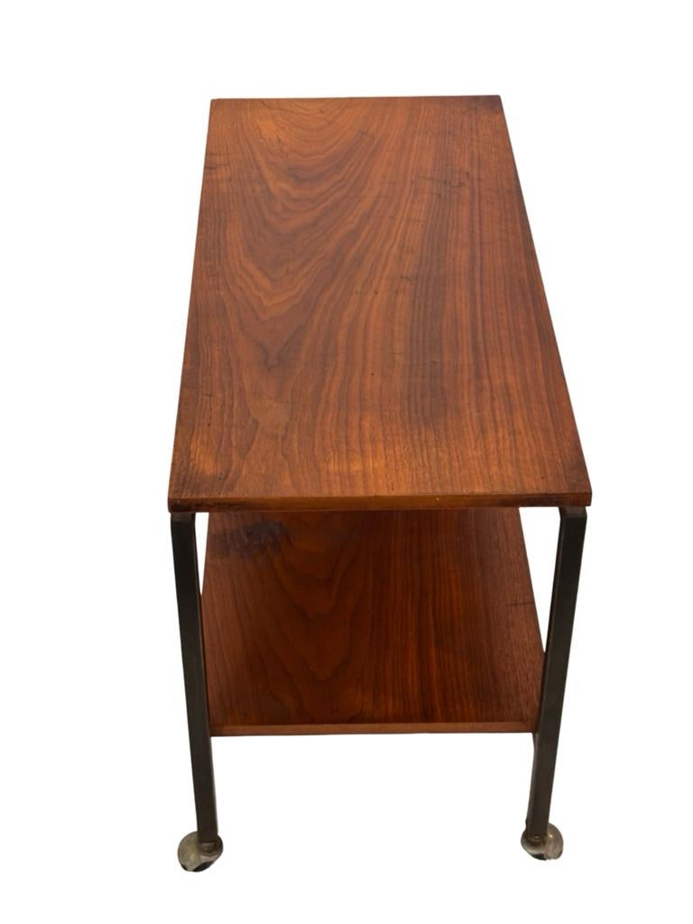 Vintage Teak Fineer Audio Trolley Bijzettafel Jaren '60, Ophalen