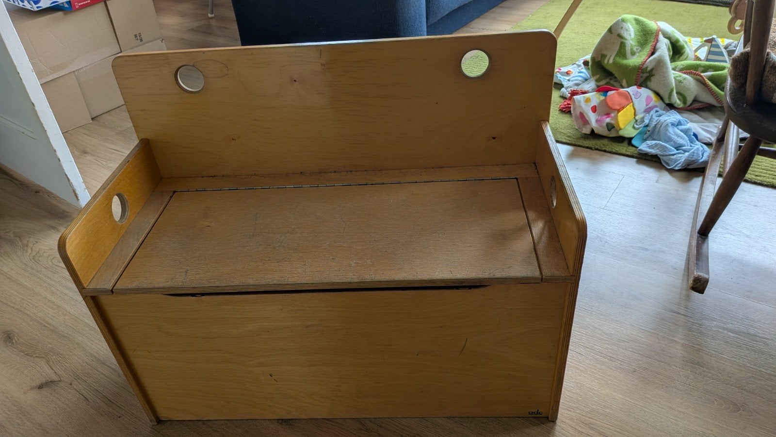 Kinderbankje / Klepbankje van hout, Ophalen of Verzenden, Gebruikt, Stoel