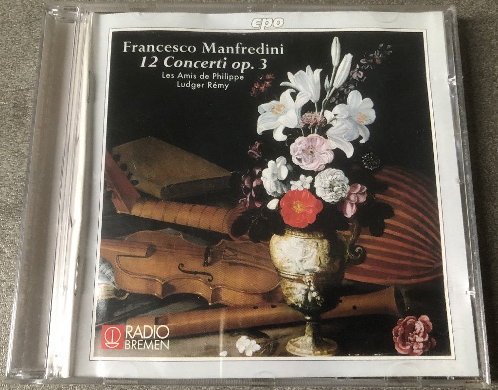 FRANCESCO MANFREDINI - 12 CONCERTI - LES AMIS DE PHILIPPE, Ophalen of Verzenden, Barok, Zo goed als nieuw