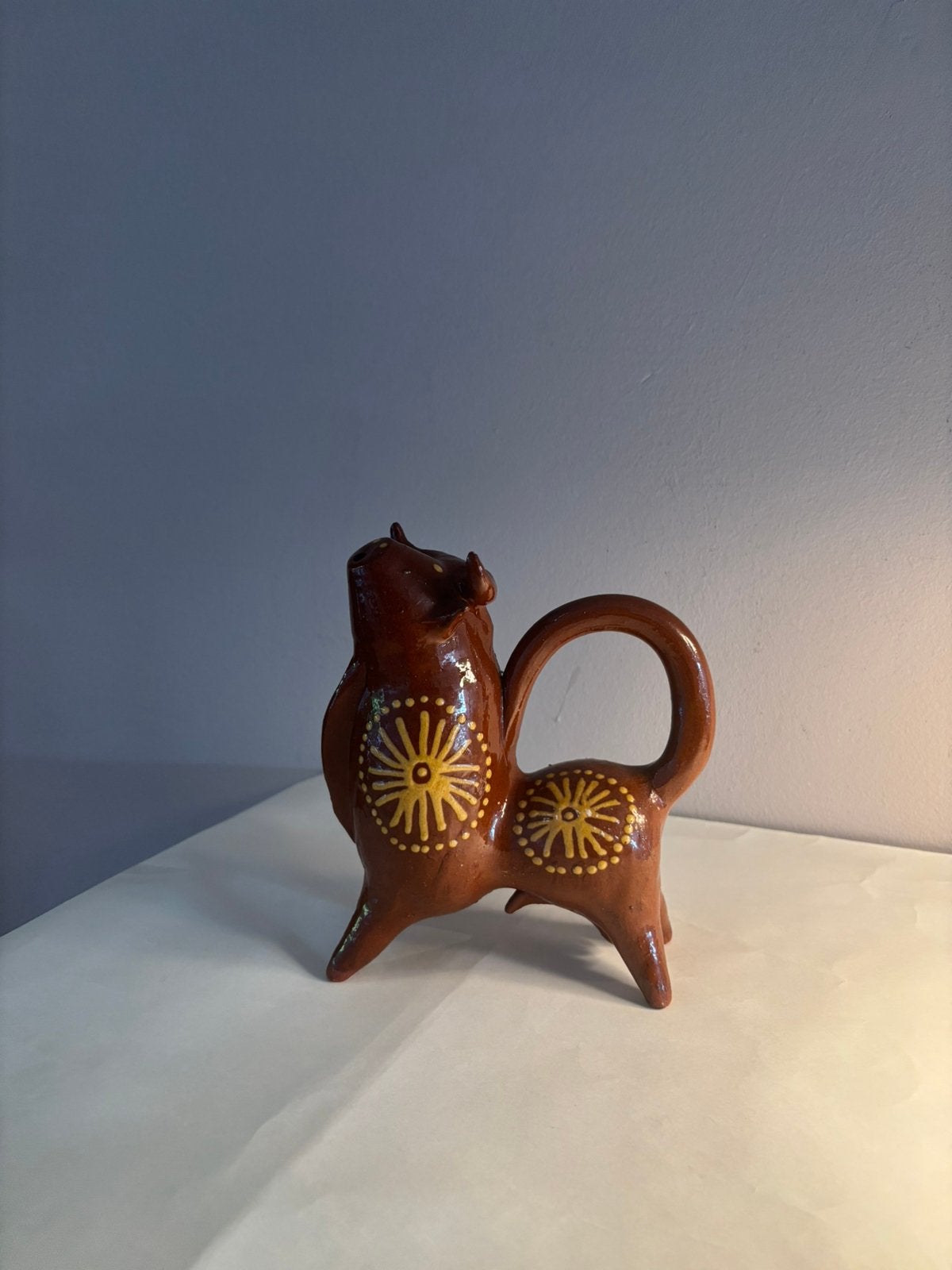 Vintage 60s teracotta Spaanse stieren kan, Antiek en Kunst, Antiek | Keramiek en Aardewerk, Verzenden