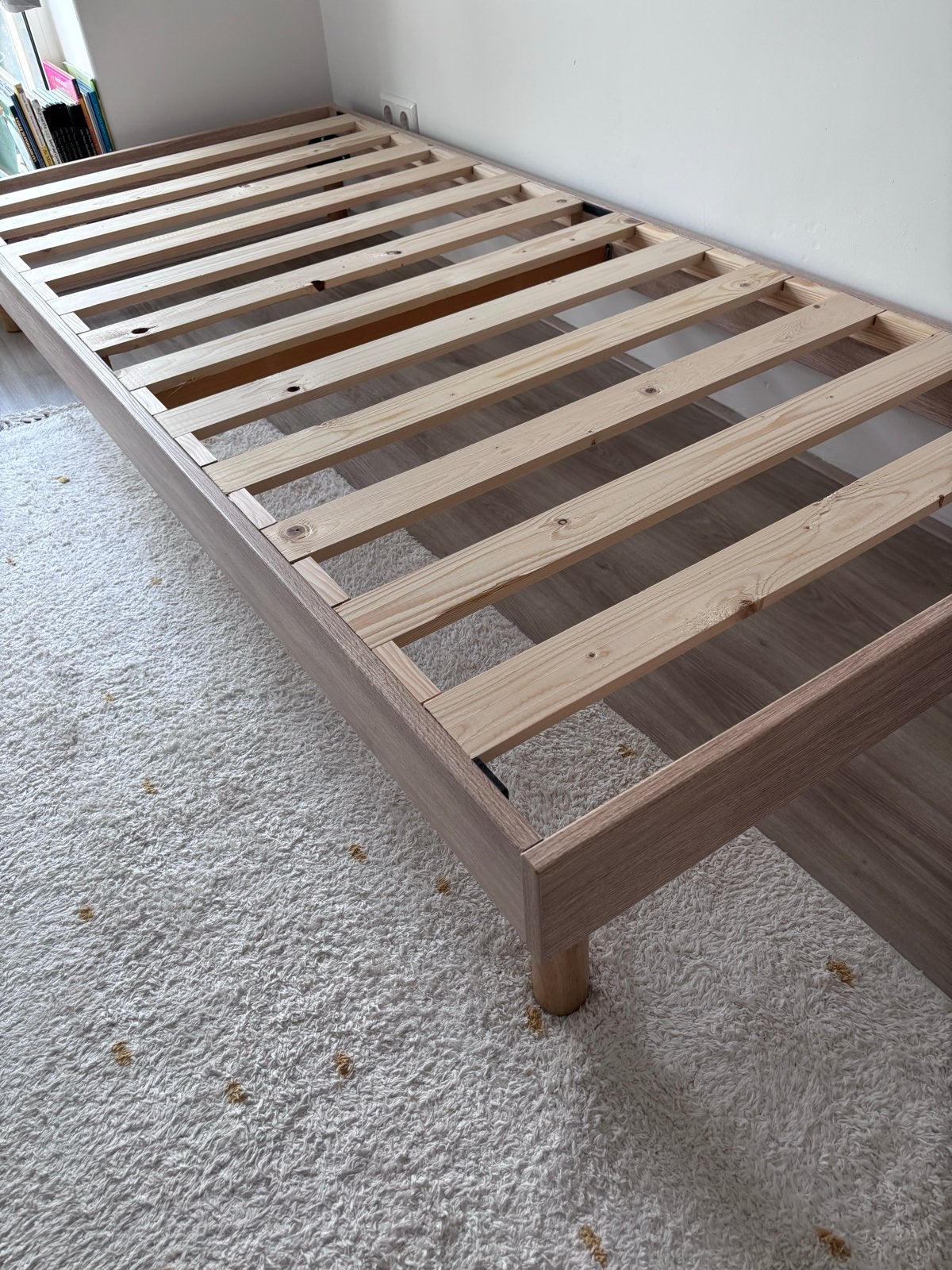 Eenpersoonsbed (90x200) met matras - Z.g.a.n., Ophalen, 90 cm, Eenpersoons, Wit