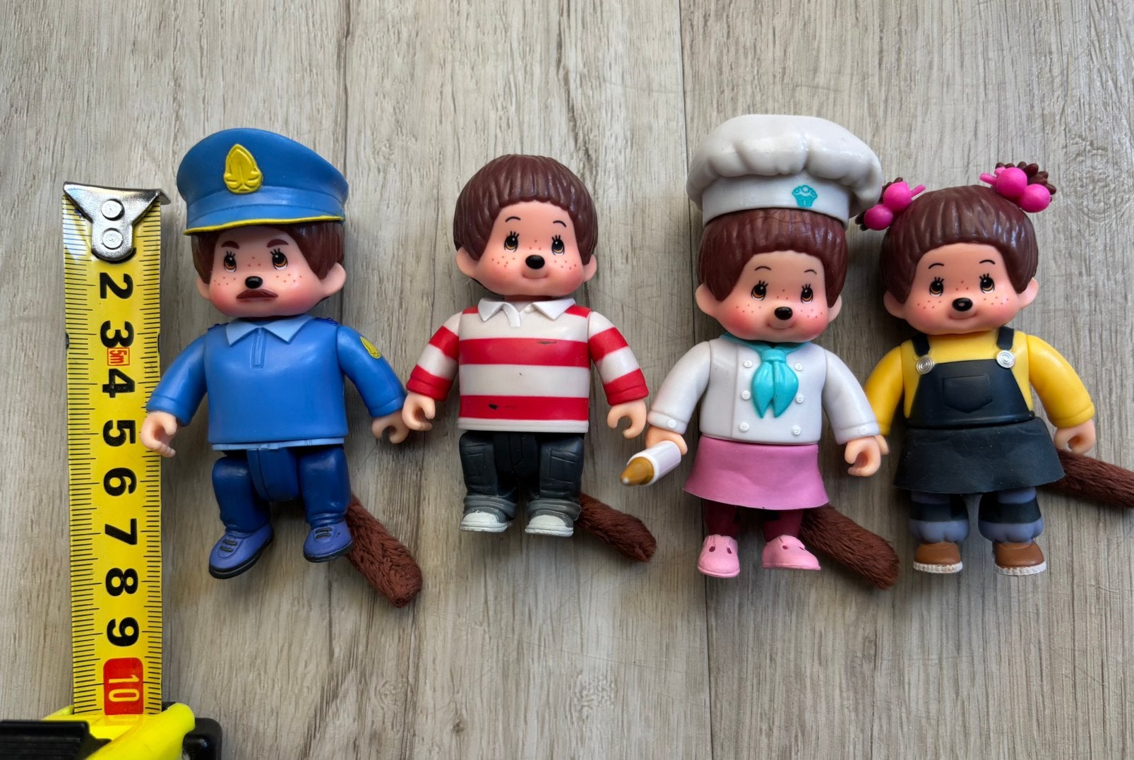 Silverlit Monchhichi familieset speelgiguren 4stuks zgan, Ophalen of Verzenden, Zo goed als nieuw